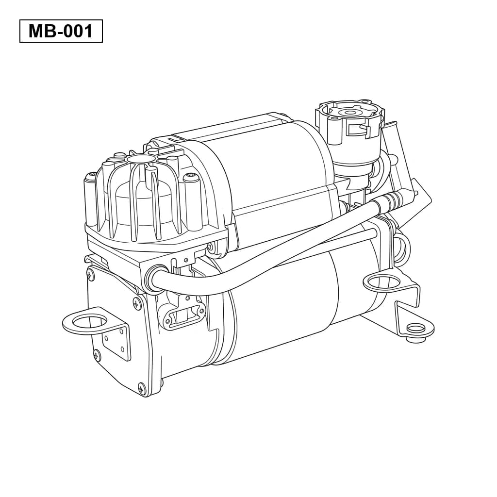 Mercedes Benz S-Class W220 E-Class W211 2000-2006 Compresseur de Suspension Pneumatique