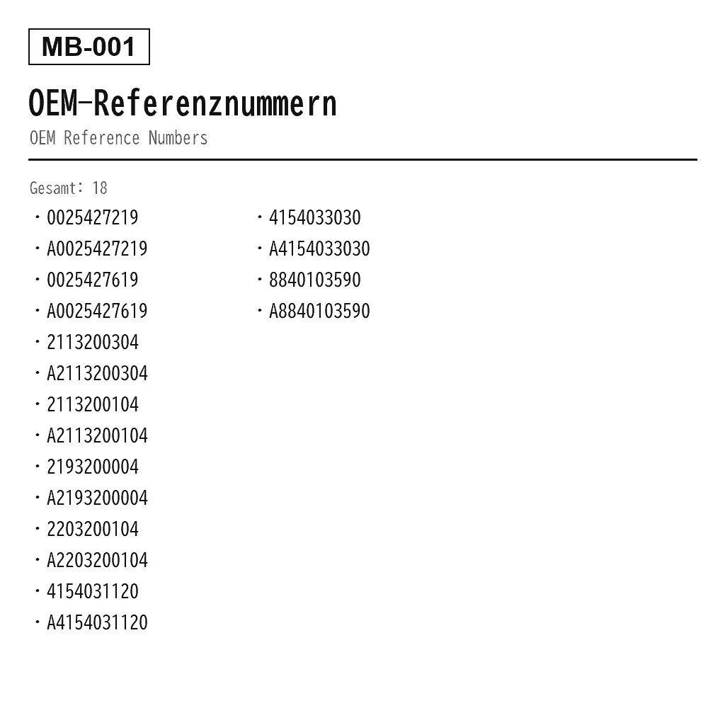 Mercedes Benz S-Class W220 E-Class W211 2000-2006 Luftfederkompressor (0025427219, 0025427619, 211-320-03-04, 2113200104, 2193200004, 2203200104, 4154031120, 4154033030, 8840103590, A211-320-03-04, A2113200104, A220-320-01-04) 3