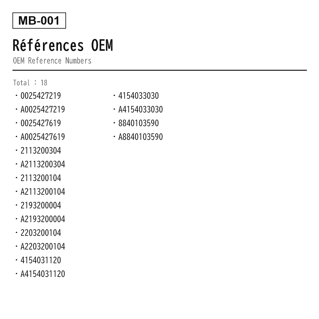 Mercedes Benz S-Class W220 E-Class W211 2000-2006 Compresseur de Suspension Pneumatique (0025427219, 0025427619, 211-320-03-04, 2113200104, 2193200004, 2203200104, 4154031120, 4154033030, 8840103590, A211-320-03-04, A2113200104, A220-320-01-04) 3