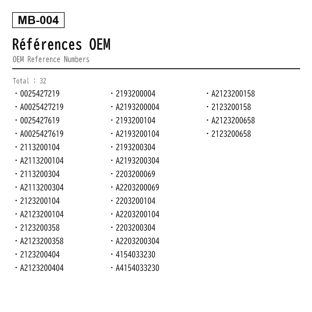 Mercedes Benz S-Class W220 E-Class W211 2000-2006 Compresseur de Suspension Pneumatique (0025427219, 0025427619, 2113200104, 2113200304, 2123200104, 2123200358, 2123200404, 2193200004, 2193200104, 2193200304, 2203200069, 2203200104, 2203200304, 4154033230, A2113200104, A2113200304, A2123200104, A2123200158, A2123200358, A2123200404, A2123200658, A2193200004, A2193200104, A2193200304, A2203200104) 3