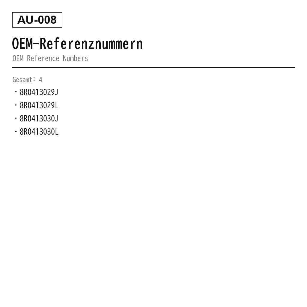 Audi Q5 8R 2009-2017 Vorne Luftfederungs-Stoßdämpfer (8R0413029J, 8R0413029L, 8R0413030J, 8R0413030L) 3