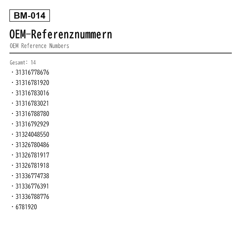BMW X5 E70 X6 E71 2007-2014 Vorne Luftfederungs-Stoßdämpfer (31-31-6-778-676, 31-31-6-781-920, 31-31-6-783-016, 31-31-6-783-021, 31-31-6-788-780, 31-31-6-792-929, 31-32-4-048-550, 31-32-6-780-486, 31-32-6-781-917, 31-32-6-781-918, 31-33-6-774-738, 31-33-6-776-391, 31-33-6-788-776, 6781920) 3