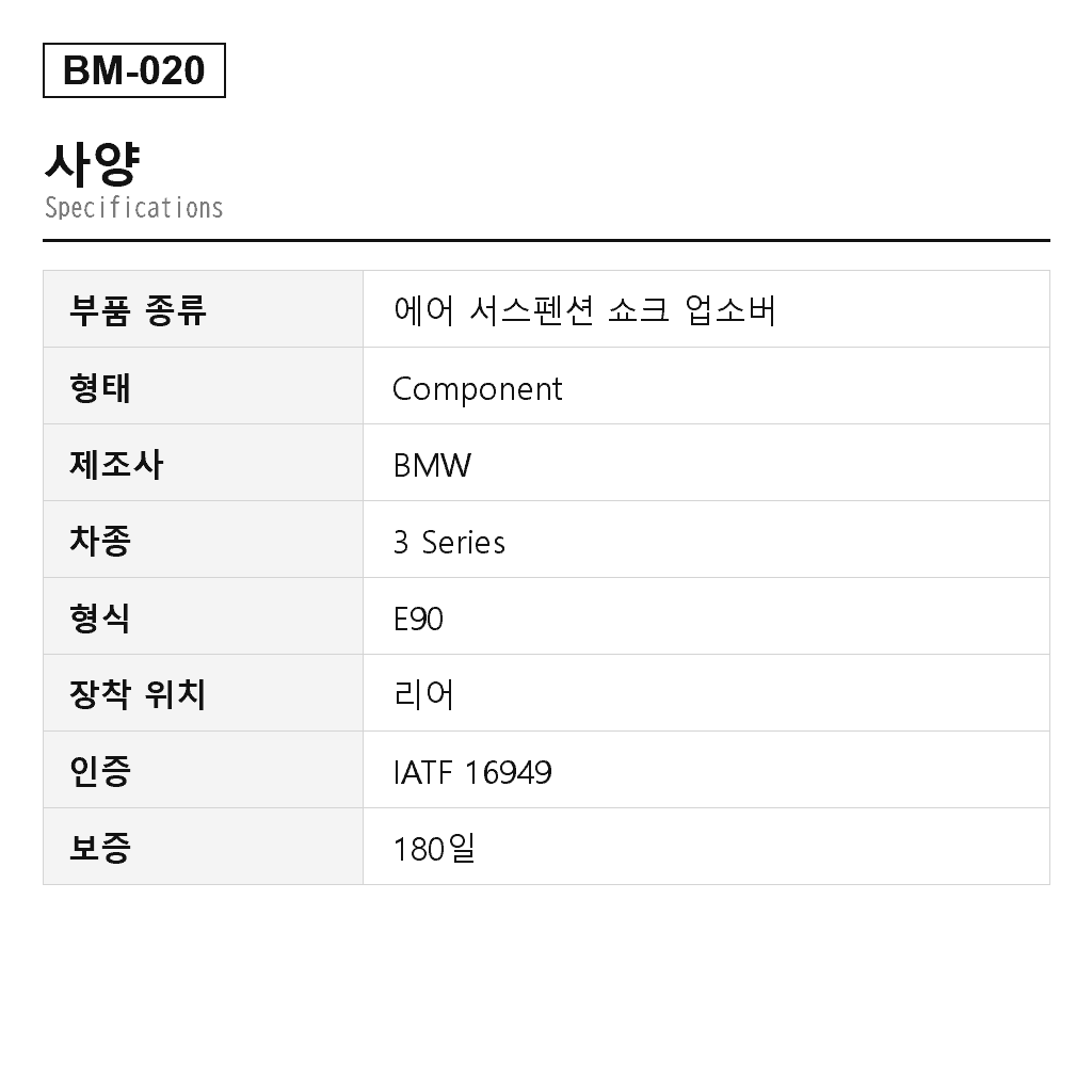 BMW 1 Series E81 E82 E87 E88 3 Series E90 E91 E92 2004-2013 리어 에어 서스펜션 쇼크 업소버（33504035546, 33506771867, 33506777097, 33506777098, 33524036123, 33526771559, 33526771729, 33526771867, 33526772916, 33526772925, 33526772926, 33526772927, 33526779985, 33526780077, 33526780081, 33526780195, 33526780199, 33526782859, 33526782860, 33526783989, 33526783993, 33526783997, 33526784978, 33526796469, 33526796470, 33528036014, 33528036026, 6768917, 6768921, 6771555, 6771559, 6771725, 6771729, 6772916, 6772925, 6772926, 6772927, 6780077, 6780081, 6780195, 6780199, 6782859, 6782860, 6783989, 6783993, 6783997, 8036014, 8036026） 2