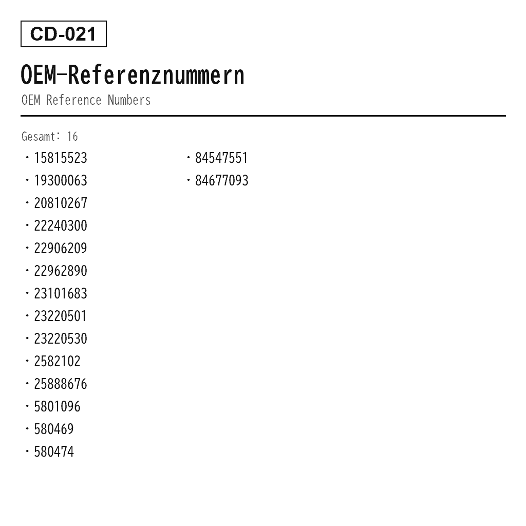 Cadillac XTS 2013-2019 Vorne Luftfederungs-Stoßdämpfer (15815523, 19300063, 20810267, 22240300, 22906209, 22962890, 23101683, 23220501, 23220530, 2582102, 25888676, 580-1096, 580-469, 580-474, 84547551, 84677093) 3