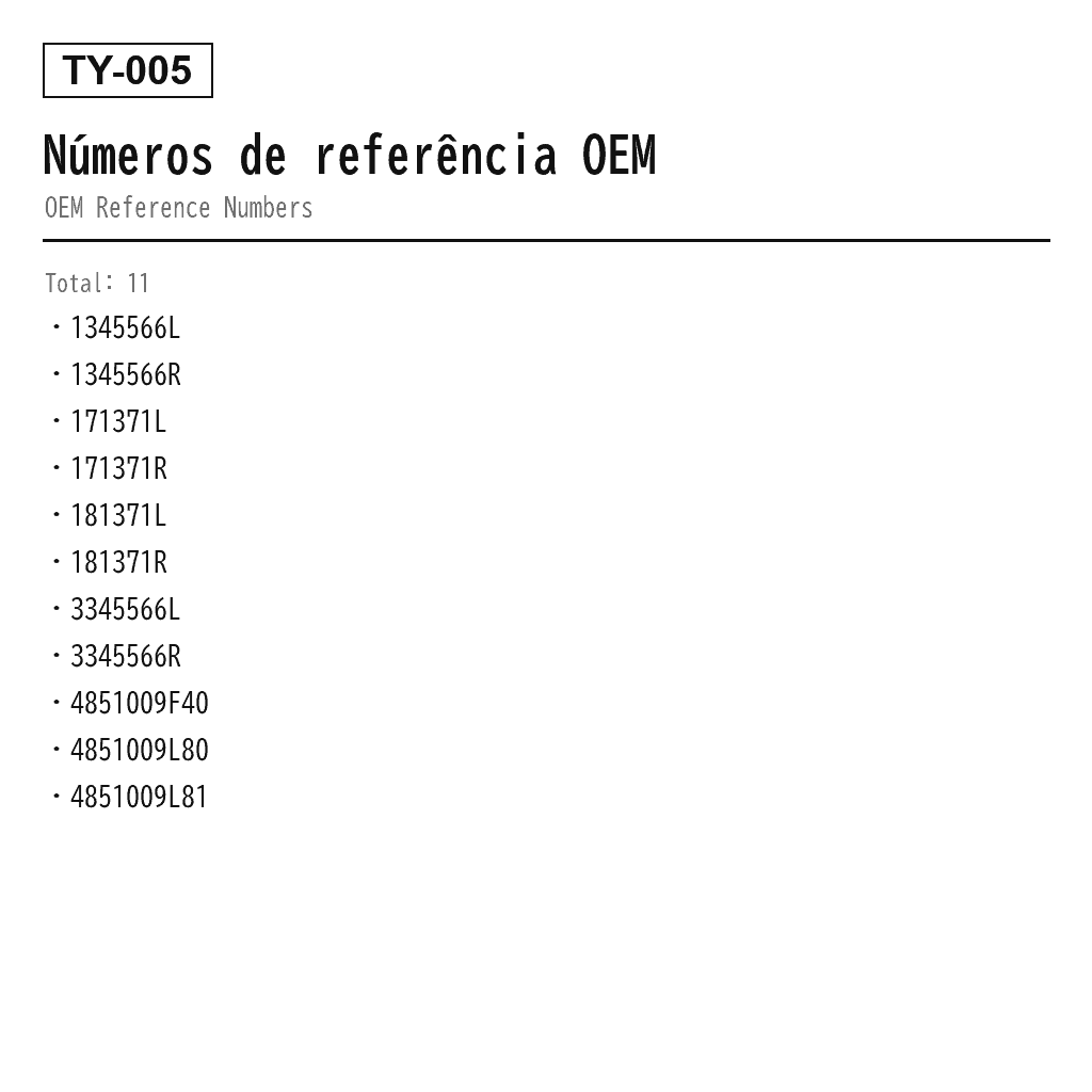 Toyota 4Runner FJ Cruiser Dianteiro Amortecedor de Suspensão Pneumática (1345566L, 1345566R, 171371L, 171371R, 181371L, 181371R, 3345566L, 3345566R, 4851009F40, 4851009L80, 4851009L81) 3
