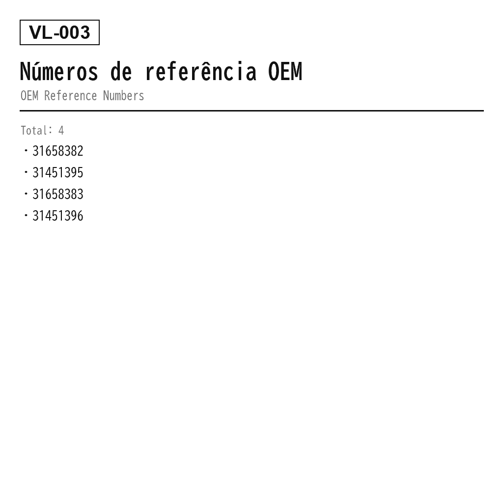 Volvo XC90 II 2016- Traseiro Amortecedor de Suspensão Pneumática (31658382, 31451395, 31658383, 31451396) 3