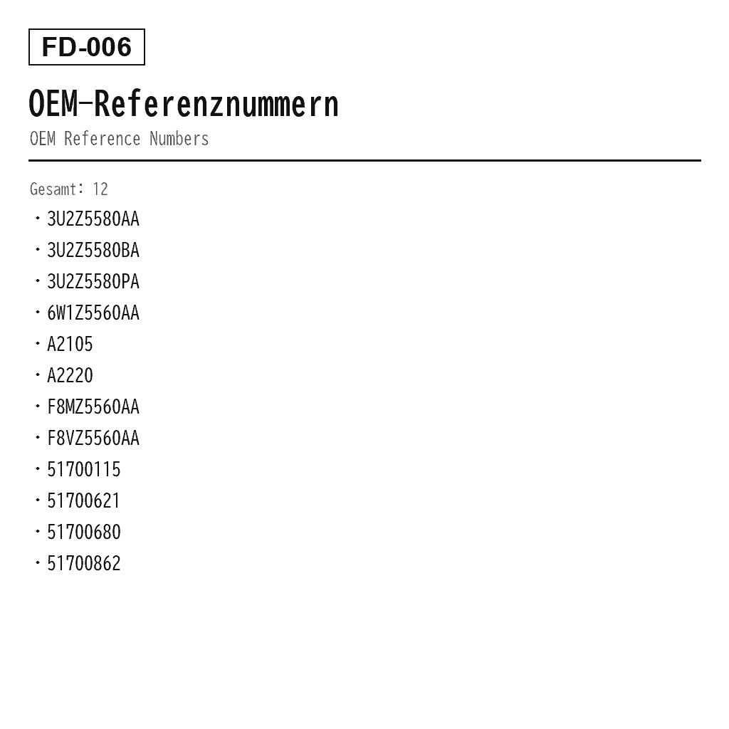 Ford Crown Victoria 1990-2011 Hinten Luftfeder (3U2Z-5580-AA, 3U2Z-5580-BA, 3U2Z-5580-PA, 6W1Z-5560-AA, A-2105, A-2220, F8MZ5560AA, F8VZ5560AA, 517-00115, 517-00621, 517-00680, 517-00862) 3