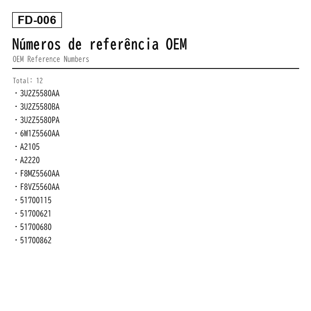 Ford Crown Victoria 1990-2011 Traseiro Mola Pneumática (3U2Z-5580-AA, 3U2Z-5580-BA, 3U2Z-5580-PA, 6W1Z-5560-AA, A-2105, A-2220, F8MZ5560AA, F8VZ5560AA, 517-00115, 517-00621, 517-00680, 517-00862) 3