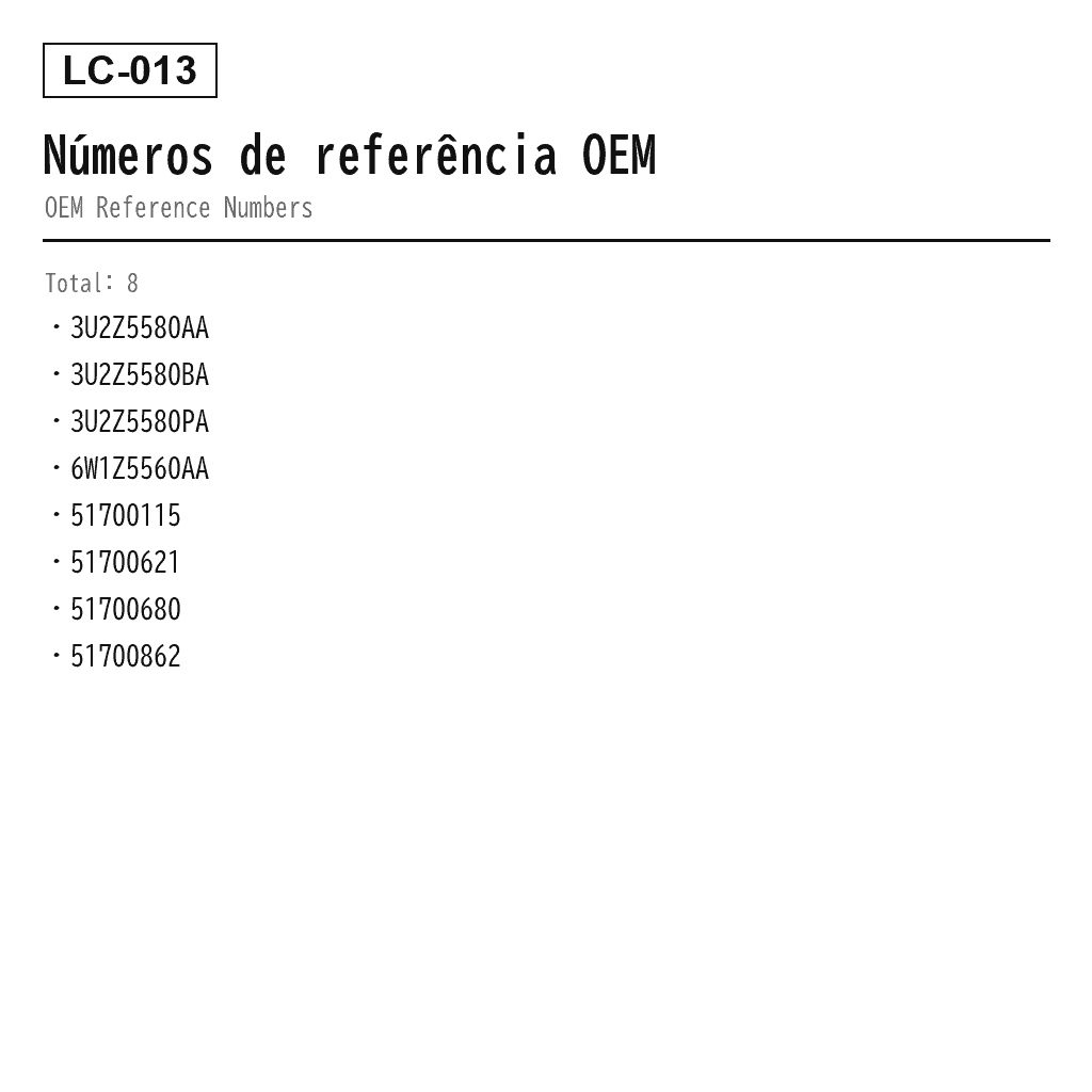 Lincoln Town Car Traseiro Mola Pneumática (3U2Z-5580-AA, 3U2Z-5580-BA, 3U2Z-5580-PA, 6W1Z-5560-AA, 517-00115, 517-00621, 517-00680, 517-00862) 3