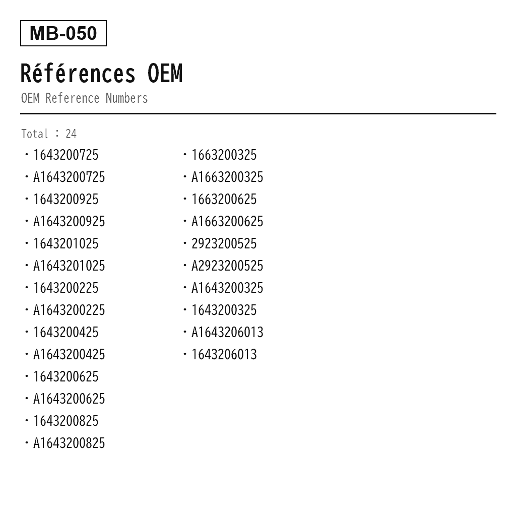 Mercedes Benz GL-Class X164 M-Class W164 2006-2012 Arrière Ressort Pneumatique (164-320-07-25, 164-320-09-25, 164-320-10-25, 1643200225, 1643200425, 1643200625, 1643200825, 166-320-03-25, 166-320-06-25, 2923200525, A1643200225, A1643200325, A1643200425, A1643200625, A1643200725, A1643200825, A1643200925, A1643201025, A1643206013, A1663200325) 3