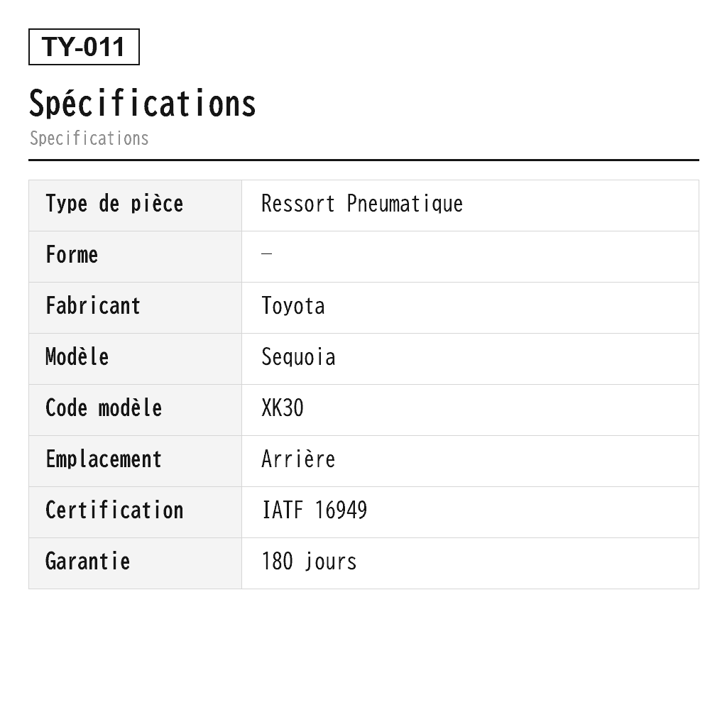 Toyota Sequoia 2005-2007 Arrière Ressort Pneumatique (48080-34010) 2