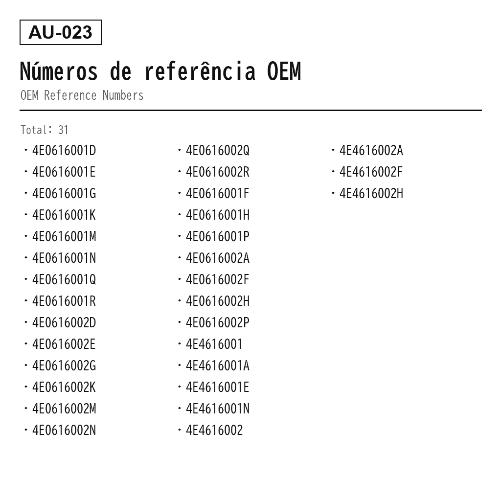 Audi A8 D3 Traseiro Coluna de Suspensão Pneumática (4E0-616-001-D, 4E0-616-001-E, 4E0-616-001-G, 4E0-616-001-K, 4E0-616-001-M, 4E0-616-001-N, 4E0-616-001-Q, 4E0-616-001-R, 4E0-616-002-D, 4E0-616-002-E, 4E0-616-002-G, 4E0-616-002-K, 4E0-616-002-M, 4E0-616-002-N, 4E0-616-002-Q, 4E0-616-002-R, 4E0616001F, 4E0616001H, 4E0616001P, 4E0616002A, 4E0616002F, 4E0616002H, 4E0616002P, 4E4616001, 4E4616001A, 4E4616001E, 4E4616001N, 4E4616002, 4E4616002A, 4E4616002F, 4E4616002H) 3