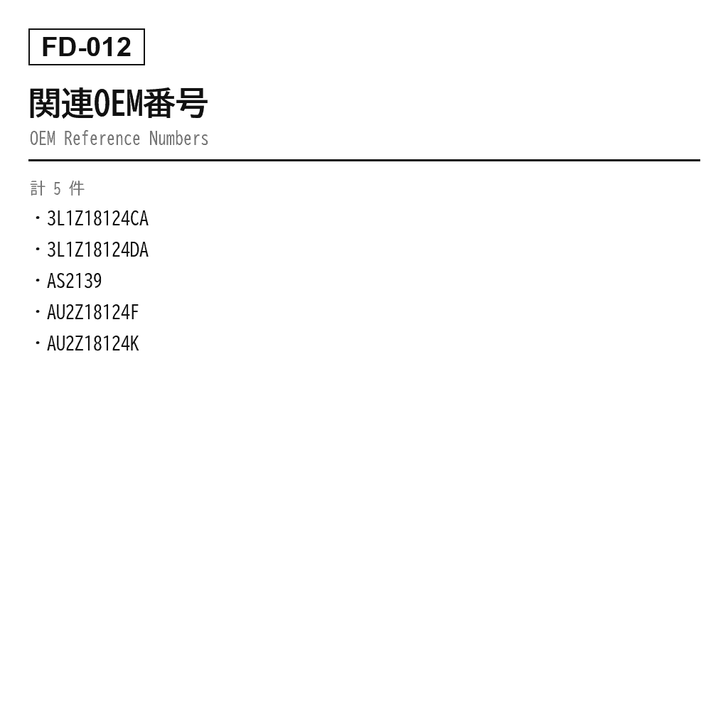 Ford（フォード） Expedition 2003-2006 フロントエアサスペンションストラット（3L1Z18124CA, 3L1Z18124DA, AS-2139, AU2Z18124F, AU2Z18124K） 3