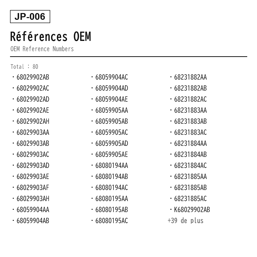 Jeep Grand Cherokee WK2 2011-2023 Avant Jambe de Suspension Pneumatique (68029902AB, 68029902AC, 68029902AD, 68029902AE, 68029902AH, 68029903AA, 68029903AB, 68029903AC, 68029903AD, 68029903AE, 68029903AF, 68029903AH, 68059904AA, 68059904AB, 68059904AC, 68059904AD, 68059904AE, 68059905AA, 68059905AB, 68059905AC, 68059905AD, 68059905AE, 68080194AA, 68080194AB, 68080194AC, 68080195AA, 68080195AB, 68080195AC, 68231882AA, 68231882AB, 68231882AC, 68231883AA, 68231883AB, 68231883AC, 68231884AA, 68231884AB, 68231884AC, 68231885AA, 68231885AB, 68231885AC, K68029902AB, K68029902AC, K68029902AD, K68029902AE, K68029902AH, K68029903AA, K68029903AB, K68029903AC, K68029903AD, K68029903AE, K68029903AF, K68029903AH, K68059904AA, K68059904AB, K68059904AC, K68059904AD, K68059904AE, K68059905AA, K68059905AB, K68059905AC, K68059905AD, K68059905AE, K68080194AA, K68080194AB, K68080194AC, K68080195AA, K68080195AB, K68080195AC, K68231882AA, K68231882AB, K68231882AC, K68231883AA, K68231883AB, K68231883AC, K68231884AA, K68231884AB, K68231884AC, K68231885AA, K68231885AB, K68231885AC) 3