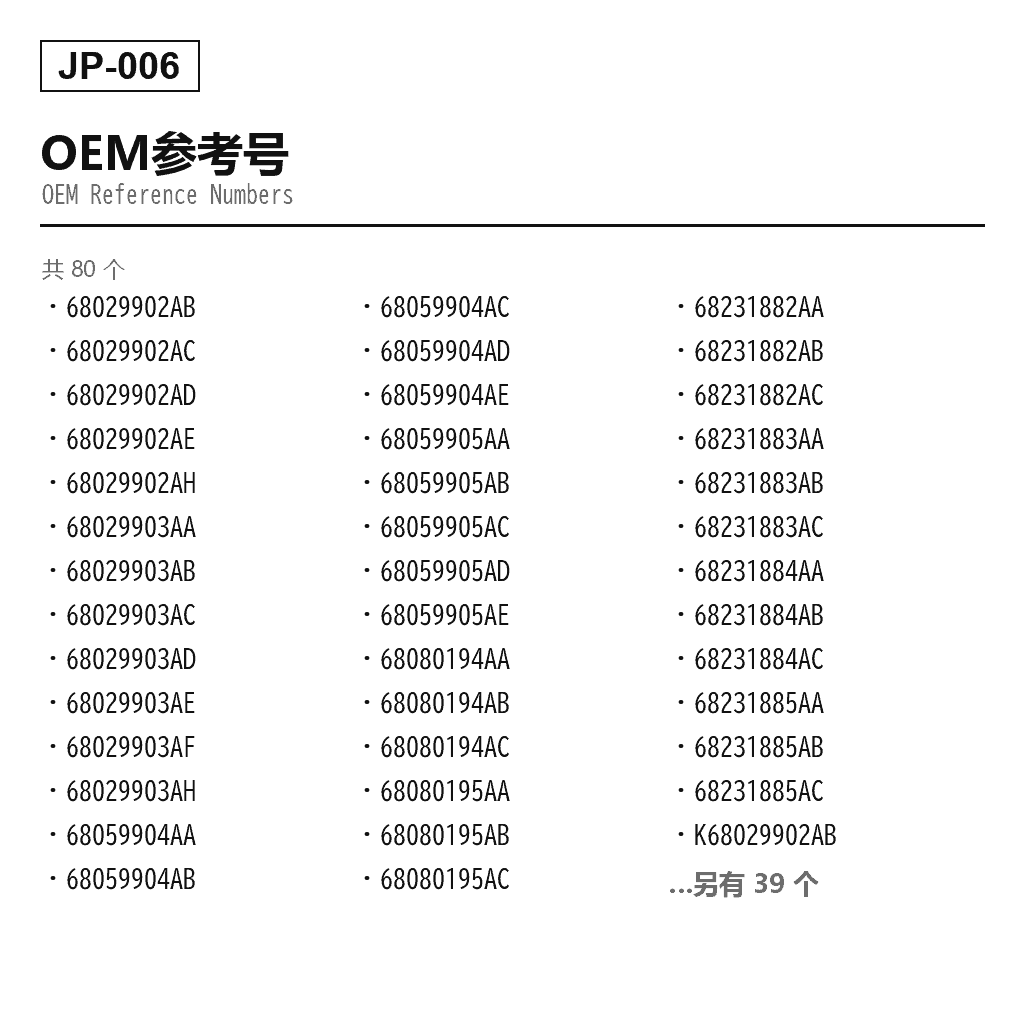 Jeep Grand Cherokee WK2 2011-2023 前 空气悬挂减震支柱（68029902AB, 68029902AC, 68029902AD, 68029902AE, 68029902AH, 68029903AA, 68029903AB, 68029903AC, 68029903AD, 68029903AE, 68029903AF, 68029903AH, 68059904AA, 68059904AB, 68059904AC, 68059904AD, 68059904AE, 68059905AA, 68059905AB, 68059905AC, 68059905AD, 68059905AE, 68080194AA, 68080194AB, 68080194AC, 68080195AA, 68080195AB, 68080195AC, 68231882AA, 68231882AB, 68231882AC, 68231883AA, 68231883AB, 68231883AC, 68231884AA, 68231884AB, 68231884AC, 68231885AA, 68231885AB, 68231885AC, K68029902AB, K68029902AC, K68029902AD, K68029902AE, K68029902AH, K68029903AA, K68029903AB, K68029903AC, K68029903AD, K68029903AE, K68029903AF, K68029903AH, K68059904AA, K68059904AB, K68059904AC, K68059904AD, K68059904AE, K68059905AA, K68059905AB, K68059905AC, K68059905AD, K68059905AE, K68080194AA, K68080194AB, K68080194AC, K68080195AA, K68080195AB, K68080195AC, K68231882AA, K68231882AB, K68231882AC, K68231883AA, K68231883AB, K68231883AC, K68231884AA, K68231884AB, K68231884AC, K68231885AA, K68231885AB, K68231885AC） 3