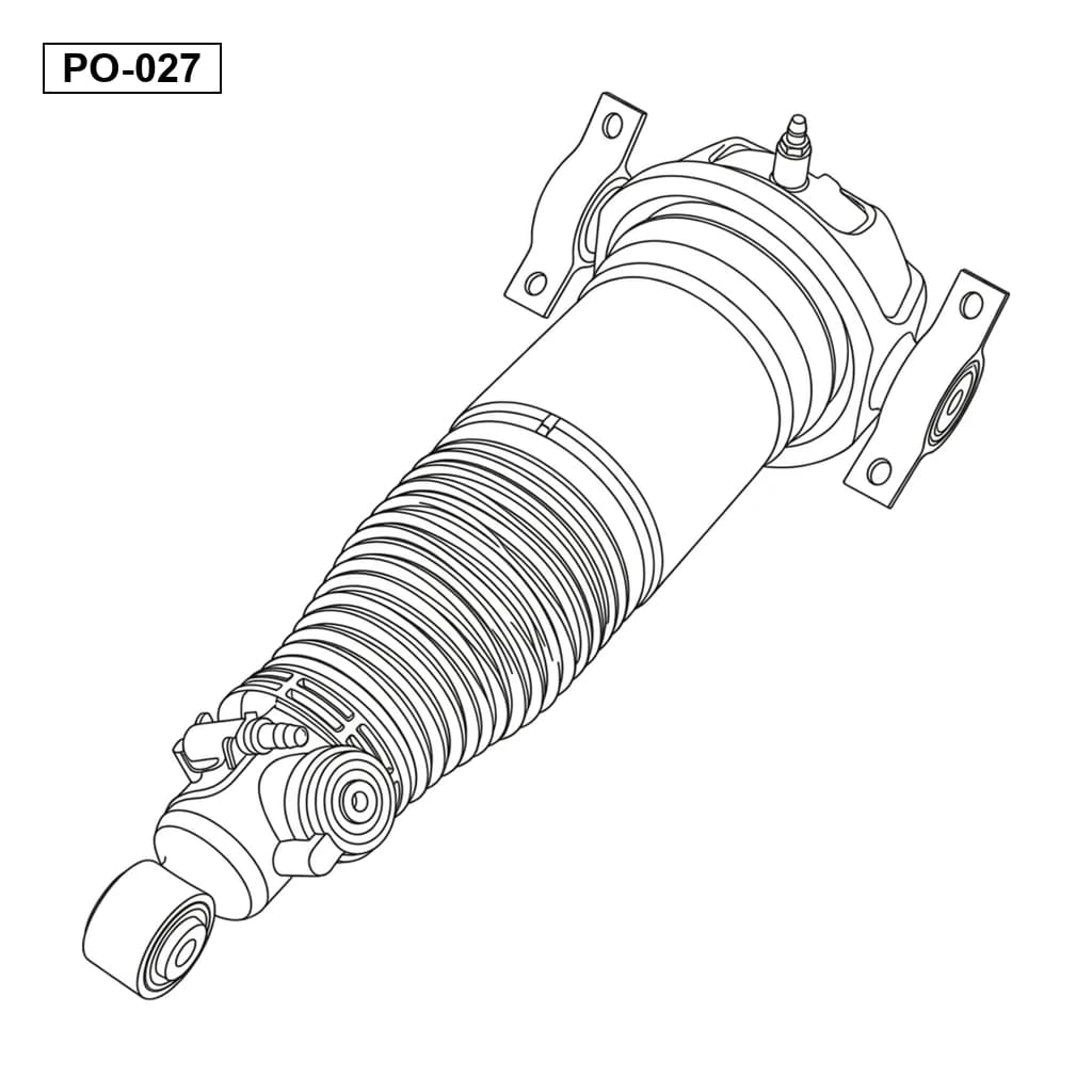 Porsche Cayenne 955 9PA 2002-2010 后 空气悬挂减震支柱