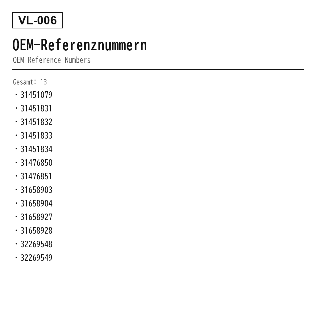 Volvo XC90 II 2016-2019 Vorne Luftfederbein (31451079, 31451831, 31451832, 31451833, 31451834, 31476850, 31476851, 31658903, 31658904, 31658927, 31658928, 32269548, 32269549) 3