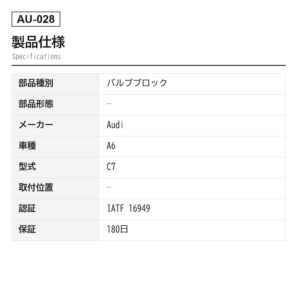 Audi（アウディ） A6 A7 A8 2011-2018 エアサスペンションバルブブロック（3Y0616006, 3Y0616006A, 3Y0616007, 4G0616005C, 4H0616005C, 4H0616013, 4H0616013A, 4H0616013B） 2