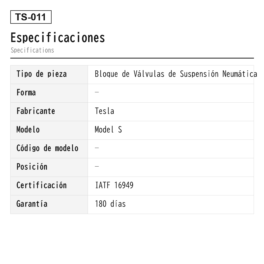 Tesla Model S 2016-2020 Bloque de Válvulas de Suspensión Neumática (1027919-00-B, 1044911-00-D) 2