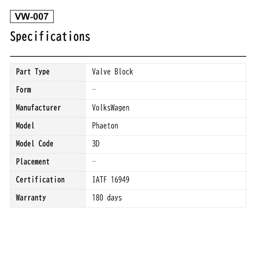 VolksWagen Phaeton 3D 2003-2012 Air Suspension Valve Block (3D0616013A, 3D0616013B, 3D0616013C) 2