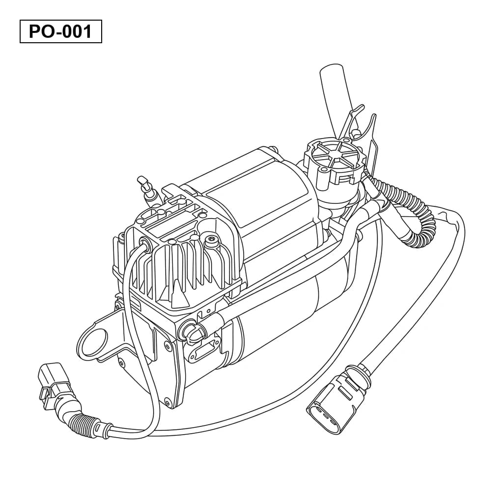 Porsche Cayenne 955 9PA 2002-2010 Compresseur de Suspension Pneumatique